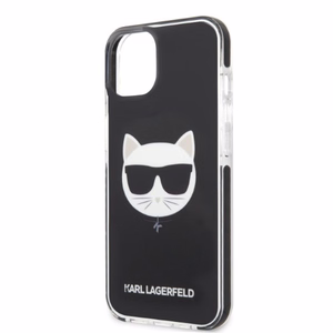 Karl Lagerfeld KLHCP13STPECK iPhone 13 mini 5.4 kovakuori musta/musta Choupette Head