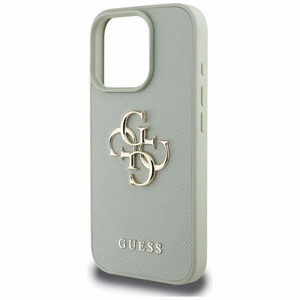 Guess Grained Big 4G Logo Small Classic Logo suojakuori iPhone 16 Pro Maxille - vihreä
