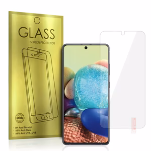Tempered Glass Gold for Samsung Galaxy A71 5G (with hole for camera)