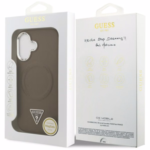 Guess Triangle Logo MagSafe -suojakuori iPhone 17 - ruskea