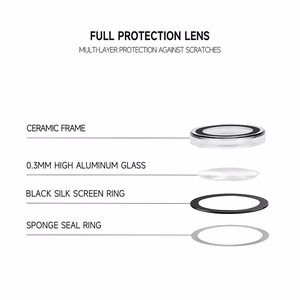 Tel Protect 3D Lens -läpinäkyvät karkaistut suojalasit Apple iPhone 18 Pro- ja iPhone 18 Pro Max -puhelinten kameralinsseille (3 kpl)