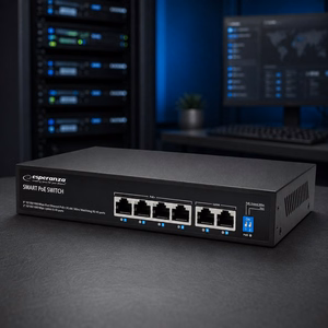 Esperanza ENS105 6-porttinen PoE-kytkin 10/100 60W