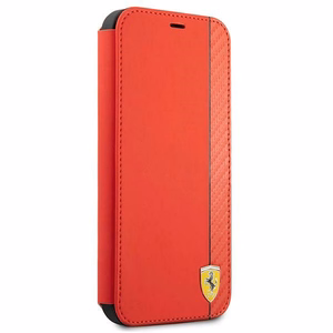 Ferrari FESAXFLBKP13SRE iPhone 13 mini 5.4" punainen/punainen kirja On Track Carbon Stripe