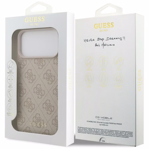 Guess 4G Classic suojakuori mallille iPhone 17 Pro Max / 18 Pro Max – väri: vaaleanpunainen