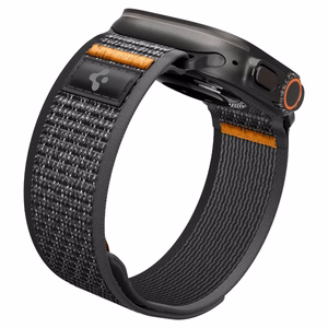 SPIGEN ATHLEX AIR 2 Apple Watch 8 / 9 / 10 / 11 / SE / Ultra (44 / 45 / 46 / 49 MM) Active musta / oranssi