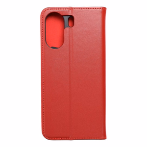 SMART PRO Book nahkainen Suojakuori XIAOMI Redmi 13C / POCO C65:lle kirsiinpunainen