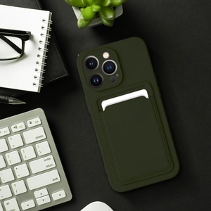 Suojakuori iPhone 15 PRO:lle Card Case vihreä
