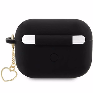 Guess GUAP2LSCHSK AirPods Pro 2 Silikoninen Suojakuori musta/musta Charm Heart Collection