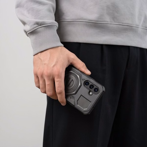 Tech-Protect TacticStand MagSafe suojakuori malleille Samsung Galaxy A17 / A18 4G / 5G, mattamusta