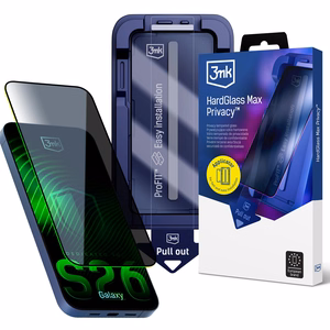 9H-panssarilasi yksityisyyssuodattimella 3mk HardGlass Max Privacy Samsung Galaxy S26 -puhelimelle