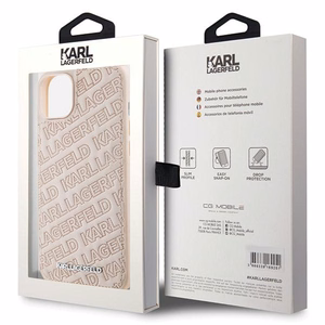 KARL LAGERFELD Suojakuori IPHONE 15 Pluslle KLHCP15MPQKPMP (Quilted Pattern) vaaleanpunainen