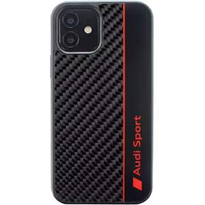 Audi Carbon Fiber Stripe Suojakuori iPhone 11 / Xr 6.1 musta/musta kova kuori AUS-TPUPCIP11-R8/D1-BK
