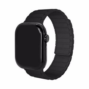 Mobilize silikonikellonranneke - magneettinen - Apple 42/44/45/49mm - musta