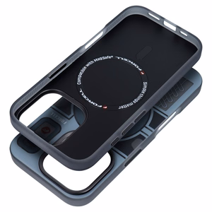 Suojakuori iPhone 16 PRO MAX:lle Forcell F-Protect Levels Dual Layer 4D MagSafe-yhteensopiva Military Drop-Test cyber grey