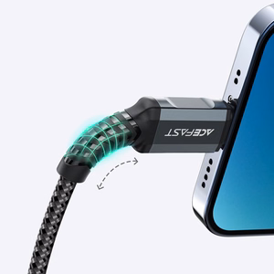 Acefast kaapeli MFI USB - Lightning 1.2m, 2.4A musta (C1-02 black)