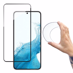 Wozinsky Full Cover Flexi Nano Glass Film karkaistu lasi kehyksen kanssa Samsung Galaxy S22 + (S22 Plus) läpinäkyvä
