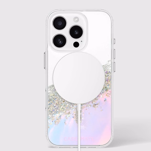 Case-Mate Karat Soap Bubble MagSafe suojakuori iPhone 16 Pro -laitteelle, helmiäishohtoinen