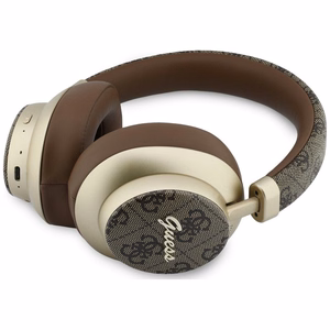 Wireless headphones Guess ENC 4G Gold Script Metal brown