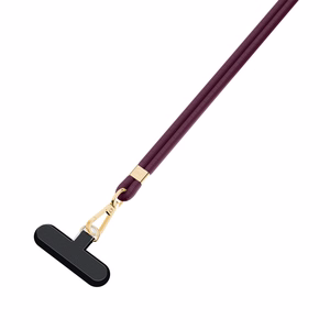 3mk EasyClip Elite puhelimen kaulahihna, Mulberry (kultaiset osat)