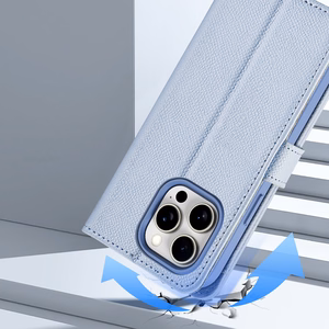 Dux Ducis Lawa Nahkainen Suojakuori iPhone 15 Pro:lle - sininen