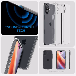Suojakuori SPIGEN Ultra Hybrid ACS08069 iPhone 16 Pluslle - Crystal Clear