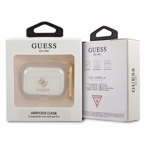 Guess GUAPUCG4GT AirPods Pro -kuori Läpinäkyvä glitter-mallisto