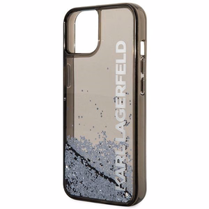Karl Lagerfeld Liquid Glitter Elong suojakuori iPhone 14 Plus:lle - musta