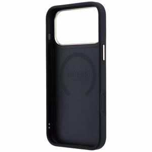 Guess Peony 4G Small Logo MagSafe-suojakuori iPhone 17 Pro Max / 18 Pro Max -malleille, musta