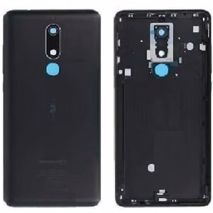 Takakansi Nokia 5.1 musta alkuperäinen (käytetty Grade B)