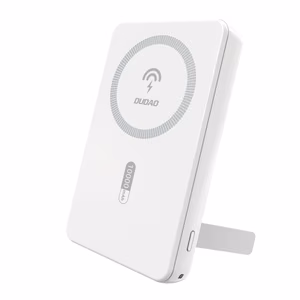Powerbank Dudao K14S+ 10000mAh 20W USB-A / USB-C / MagSafe jalustalla - valkoinen