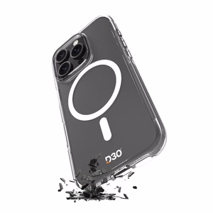 Puro Impact Clear D3O MagSafe Silikoninen Suojakuori iPhone 16 Pro Maxille - läpinäkyvä