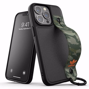 Adidas OR Hand Strap Suojakuori iPhone 13 Pro /13 6.1 musta-vihreä/musta-vihreä 47111