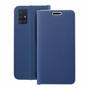 Flip case for Samsung A51 Luna Book Carbon blue