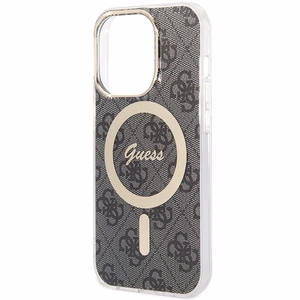 Guess Suojakuori iPhone 15 Pro 6,1 GUHMP15LH4STK musta HC MAGSAFE IML 4G B