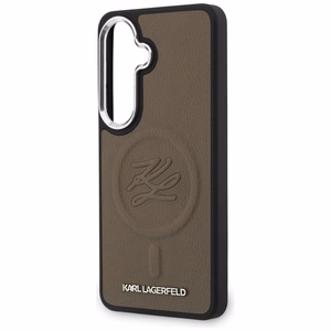 Karl Lagerfeld Suojakuori Embossed Ring Initials MagSafe Samsung Galaxy S26:lle ruskea