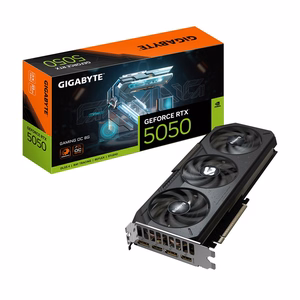 GIGABYTE GeForce RTX 5050 GAMING OC 8G Näytönohjain - 8GB GDDR6, 128bit, PCI-E 5.0, 2632MHz Core Clock, 2 x DP, 2 x HDMI, NVIDIA DLSS 4, GV-N5050GAMING OC-8GD