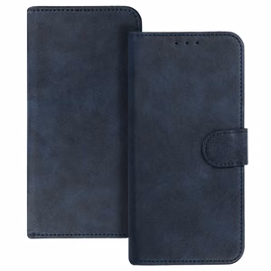 COMMON Universal Book Case (SIZE M) for Samsung S21 / S10 / Note / Note 2 / Note 3 / Huawei P30 Lite / P9 / P9 Lite / Sony Xperia Z3 / Z4 / Z5 navy