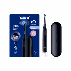 Oral-B iO2i – rechargeable electric toothbrush, 1 brush head, 3 cleaning modes, night black