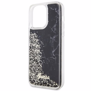 Guess GUHCP14XLCSGSGK iPhone 14 Pro Max 6.7" musta/musta hardcase Liquid Glitter Marble