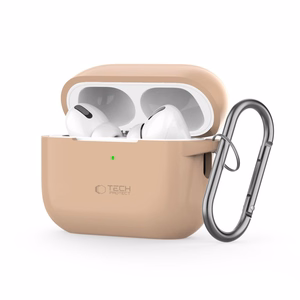 Tech-Protect Silikoninen Hook -suojakuori Apple AirPods Pro 1 / 2:lle - beige