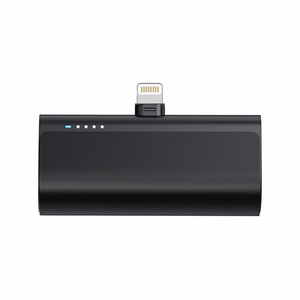 Ulkoinen akku Blue Star W0556P 2,1A 5000 mAh sisäänrakennetulla Lightning-liittimellä musta