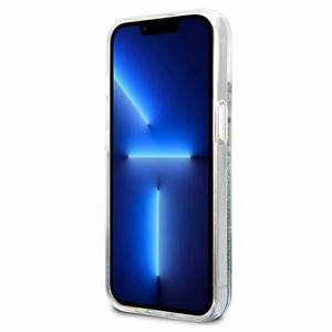 Guess GUHCP13SLFLSN iPhone 13 mini 5.4" vihreä/vihreä kovakotelo Kukka Nestemäinen Glitteri