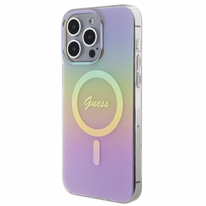 Guess IML Iridescent MagSafe Suojakuori iPhone 15 Pro:lle - vaaleanpunainen