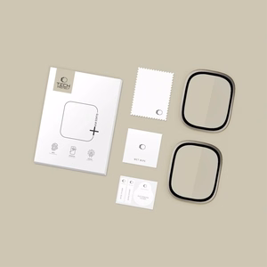 Tech-Protect 2-Pack Karkaistu Lasi Apple Watch Ultra 49mm - Hopeinen ja Musta