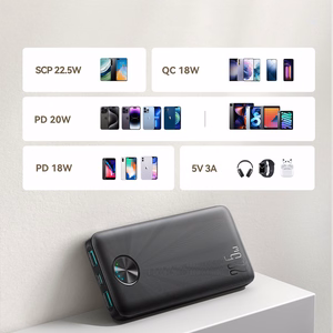 Powerbank Joyroom JR-PBF15 10000mAh USB-C USB-A 22.5W - musta