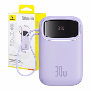 Baseus QPow 2 10000mAh 30W 2xUSB-C powerbank (violetti)