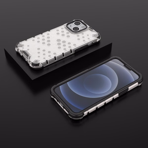 Honeycomb Asia panssari kansi TPU puskuri iPhone 13 mini läpinäkyvästä