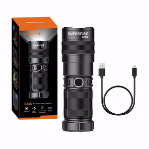 Superfire GT60 taskulamppu - 2600 lm, 2 tilaa, USB-C