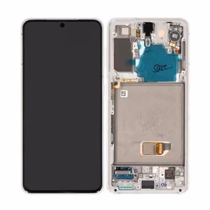 LCD-näyttö Samsung G991 S21 5G kosketusnäytöllä ja kehyksellä Phantom White alkuperäinen (käytetty Grade B)