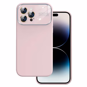 Pehmeä silikonisuojakuori linssillä iPhone 12:lle - vaaleanpunainen